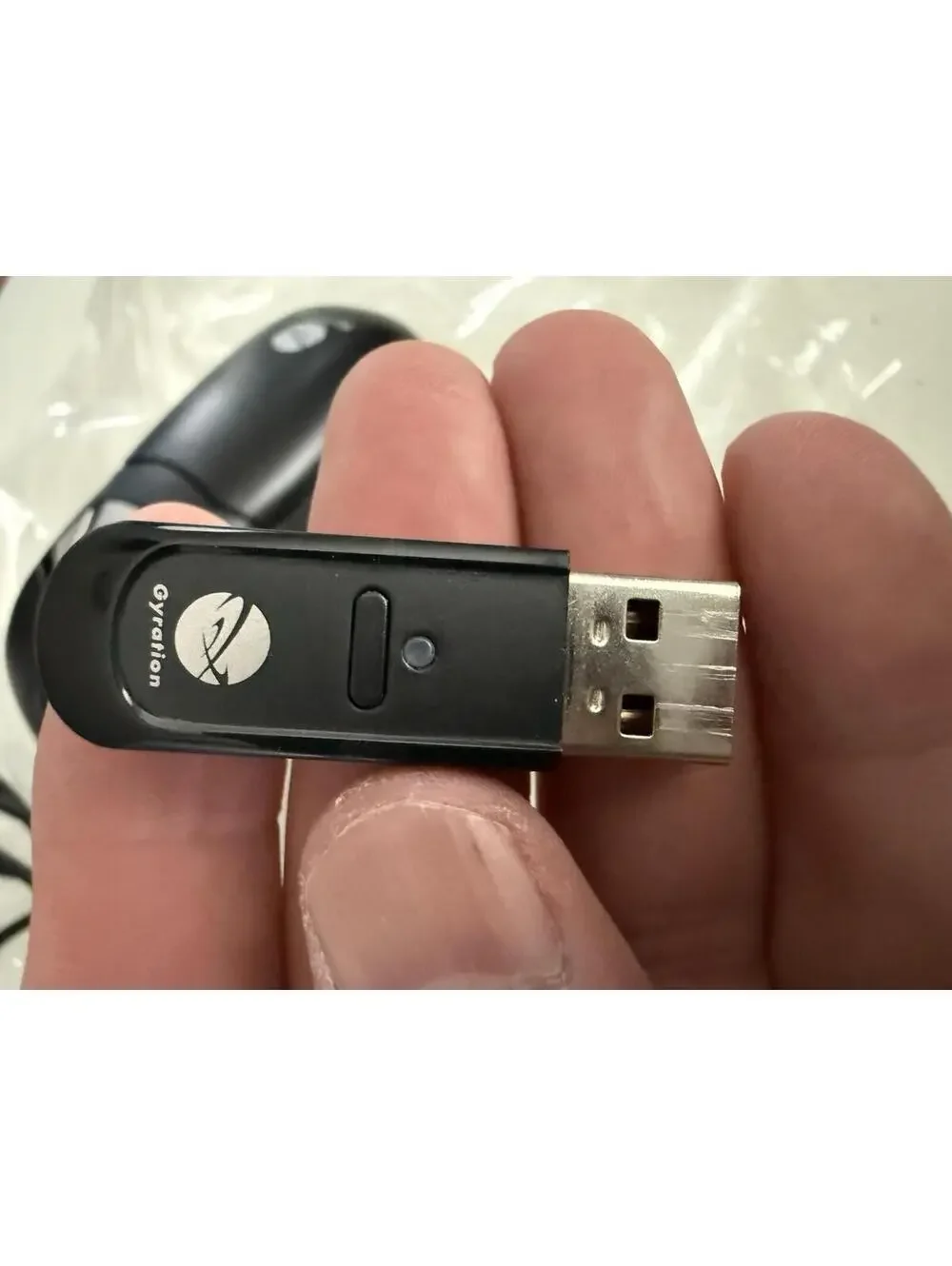 Gyration Air Mouse Go Plus With Cradle, Transceiver, and USB Charging Cable